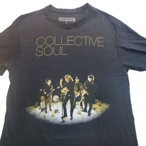 Collective Soul Band Tee Graphic Print Mens Large Music T-Shirt Concert Black